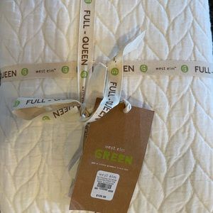 NWT West Elm Duvet Organic Matelasse Cover